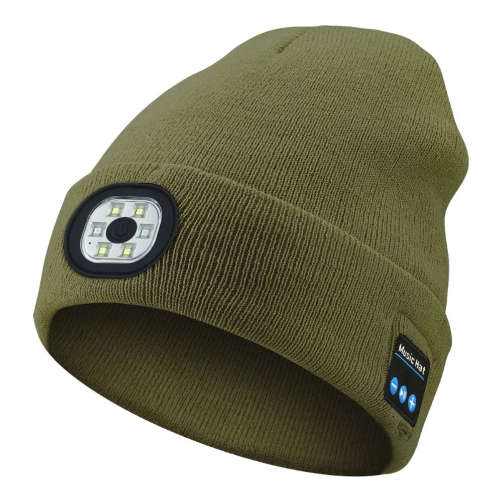 3-in-1 Function Bluetooth Beanie with Light