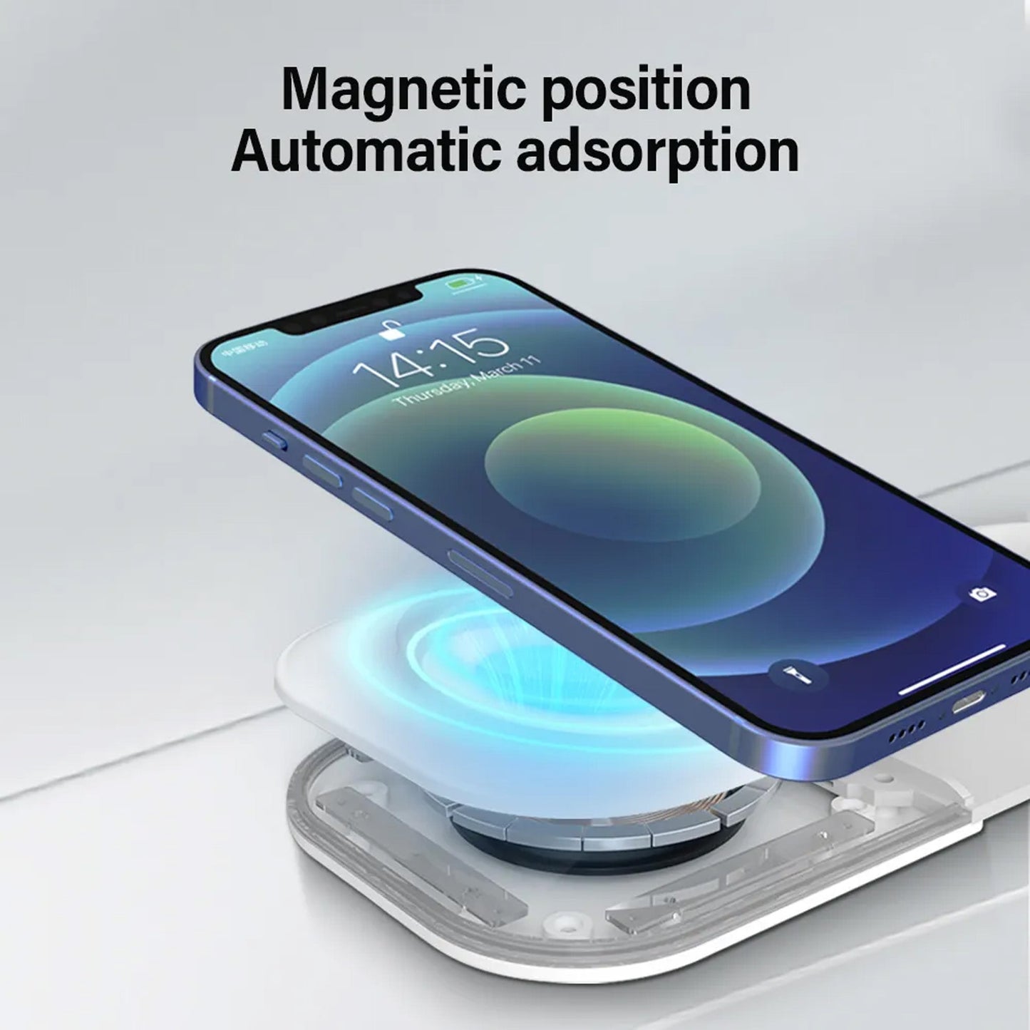 3in1 Wireless Magnetic Foldable Mat Charger For Iphones & Galaxy