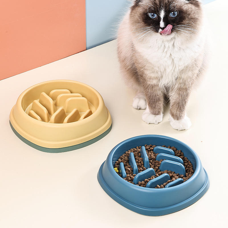 Plastic Food Grade Bpa Free Pet Slow Feeder Dog Bowl Set of 4PCS