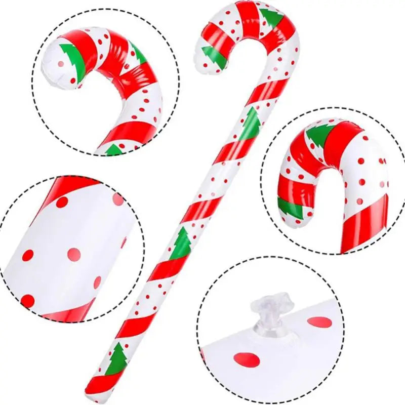 Inflatable Christmas Candy Cane Stick Balloons Merry Christmas Decorations For Home